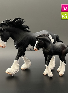 collecta2023年 健壮驮公马小马仿真农场骏马动物模型玩具88981