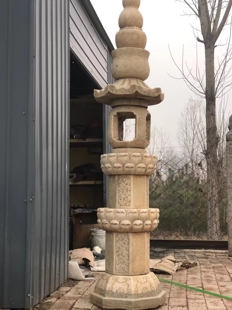 十渡石塔.汉白玉石：尺寸高213见方50造型精致美观. 十节叠起.