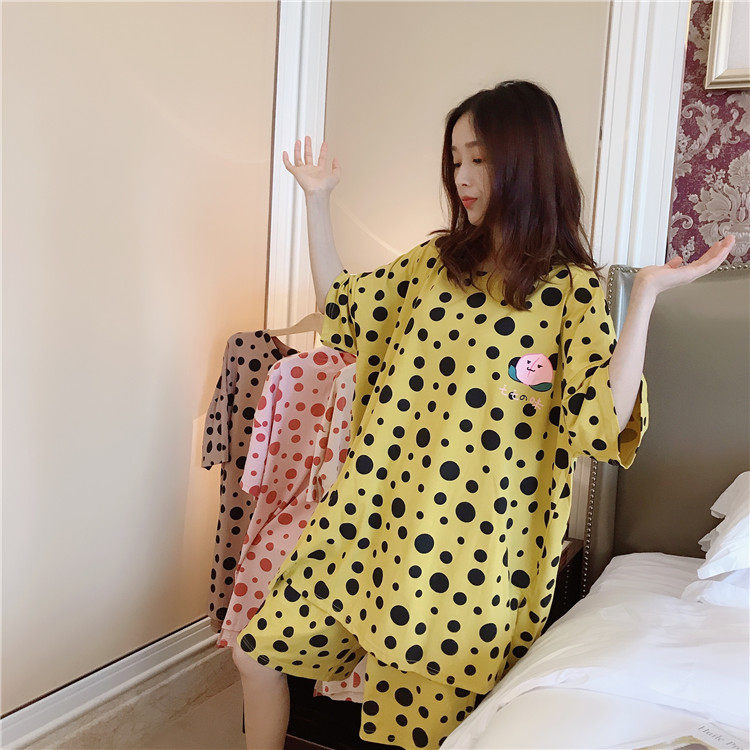 纯棉家居服大码200斤甜美胖mm