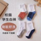 儿童袜子白色学生袜秋冬灰底白袜棉袜无骨吸汗防臭男童女童中筒袜