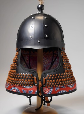 【折冲府】仿渤海折耳盔唐盔翻耳盔盔甲头盔材料包唐甲甲胄