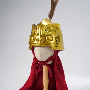 中国甲胄殷商头盔商代头盔青铜胄树脂材质头盔模型真人穿戴