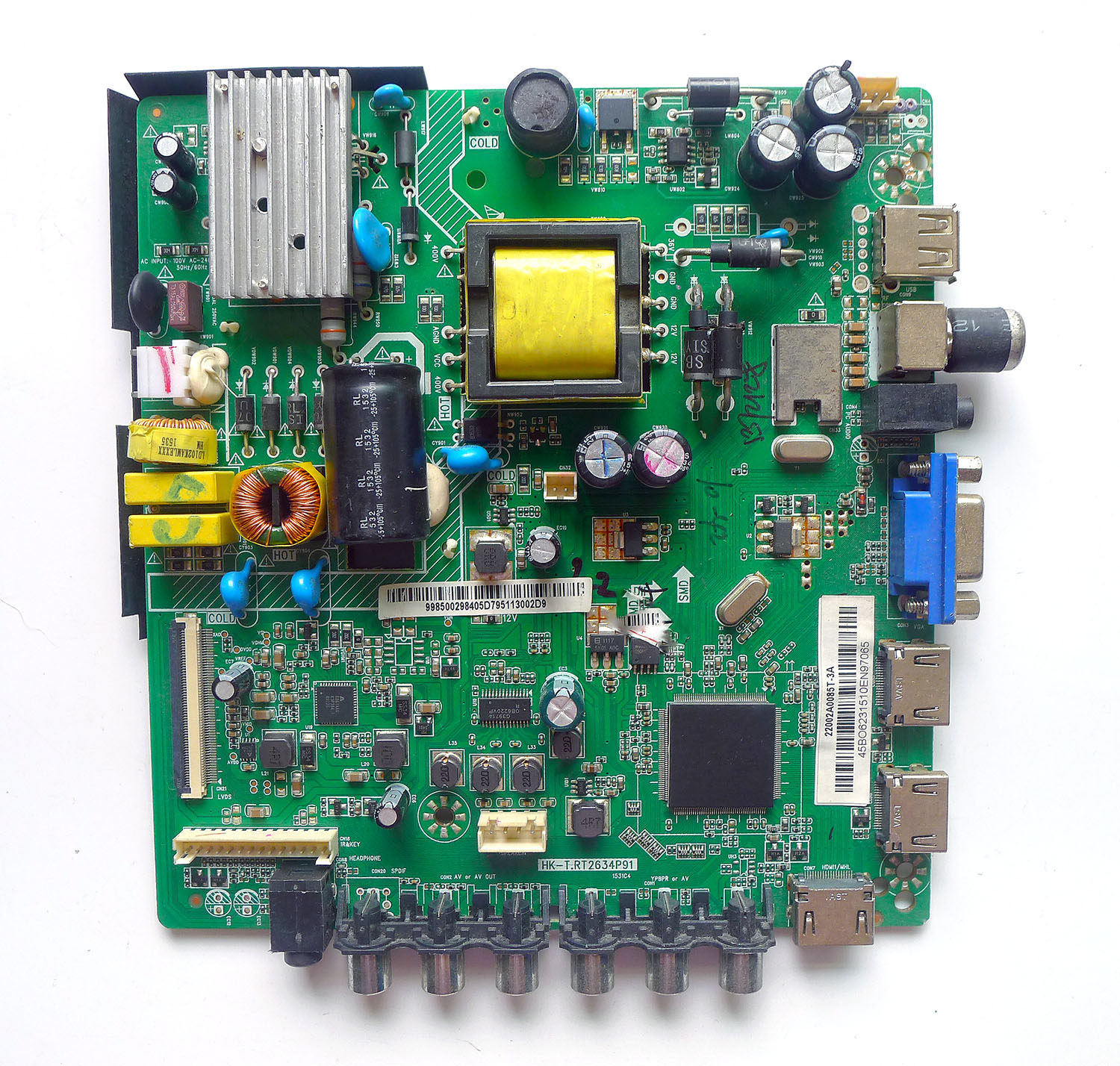 长虹电视机主板HK-T.RT2634P91