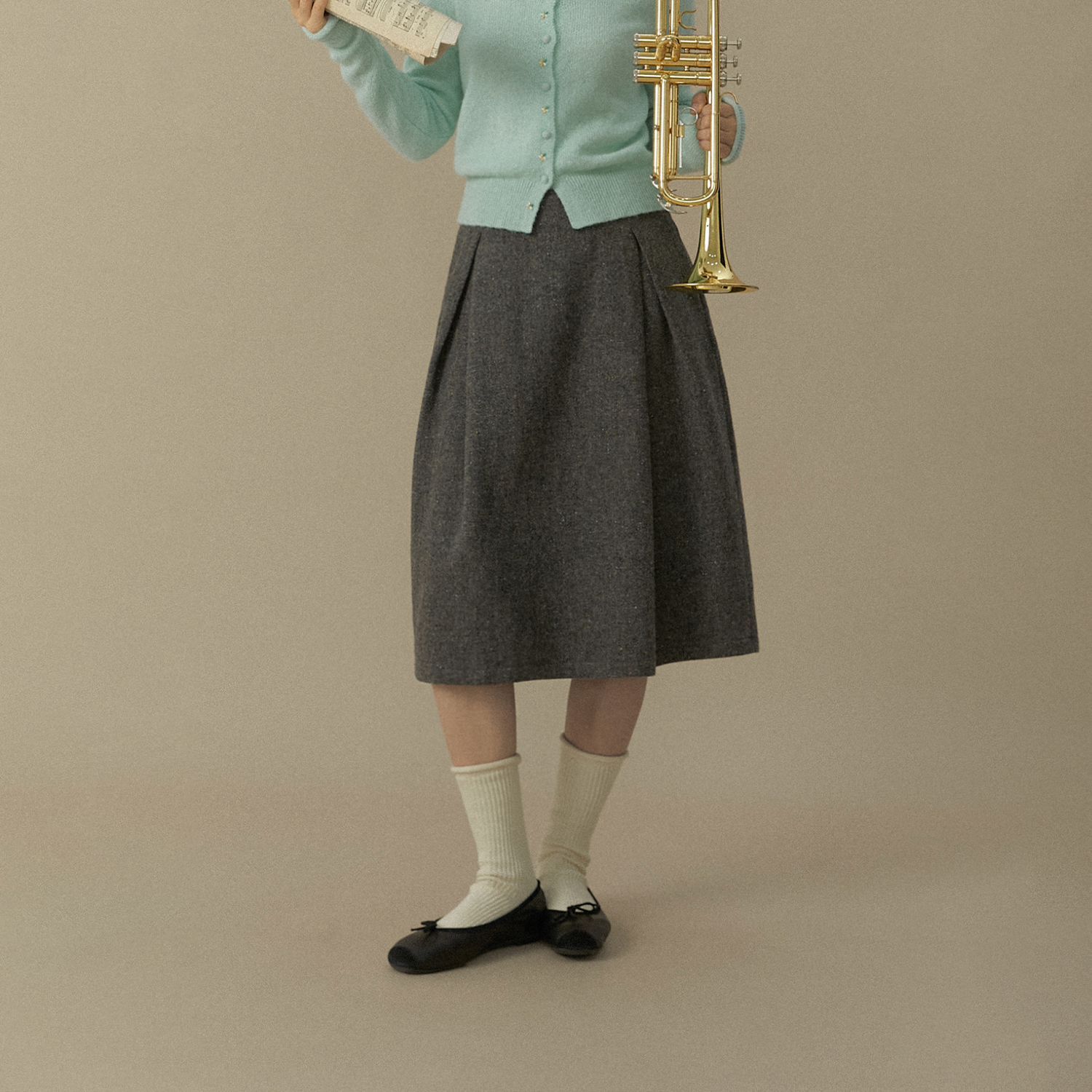 法式优雅气质半身裙过膝款女