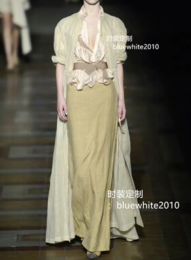 定制秀场款 维纳斯女神长款拖地裙 决美的仙女真丝裙子 神仙裙