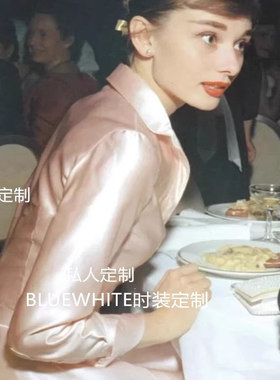 优雅赫本 珍珠光泽真丝连衣裙 粉色礼服裙 重要场合 桑蚕丝生日裙