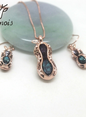 威妮华花生项链套装女耳坠韩国