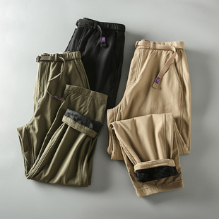 防风抗寒宽松直筒休闲长裤 日单工厂订单内里加绒加厚保暖冬季 男士