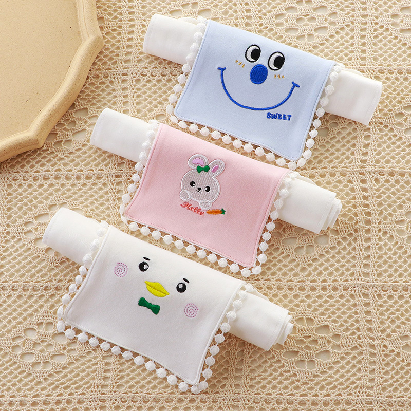 吸汗巾男童绣花透气吸汗女宝宝