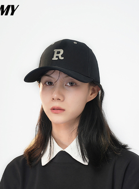 DLMY潮流酷帅硬顶刺绣百搭棒球帽金属R时尚鸭舌帽男女同款时尚