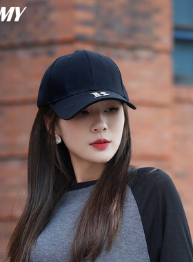 字母B优雅英伦棒球帽百搭时尚男女帽子潮流休闲鸭舌帽秋冬款韩版