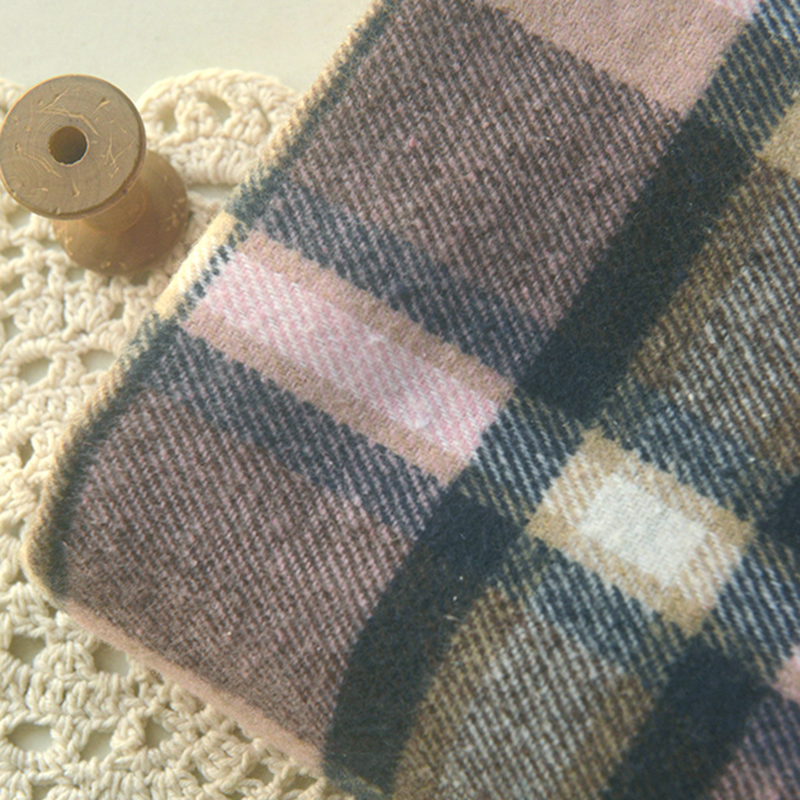 大衣外套格子单面磨毛呢料