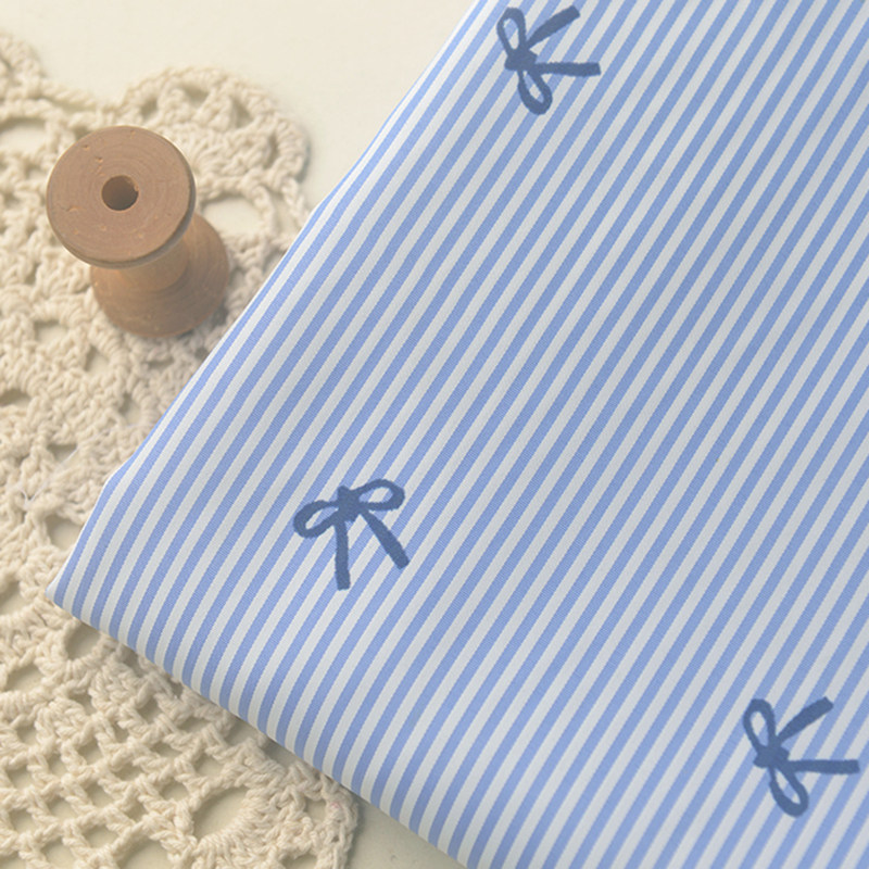 蓝白蝴蝶结涤纶布 春秋发圈小背心吊带连衣裙娃衣幼儿园装饰面料,居家布艺,海绵垫/布料/面料/手工diy,淘宝优惠券,粉丝福利购,淘宝优惠卷