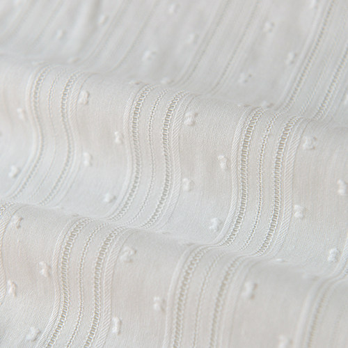 米白镂空点点提花墙纯棉布 cos衬衫唯美连衣裙子lolita衣服装面料