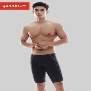 新款speedo速比涛泳裤男专业防尴尬竞速五分游泳裤游泳装备