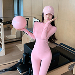 Byu run 新款粉色半拉链立领运动卫衣女短款高级感长袖瑜伽服外套