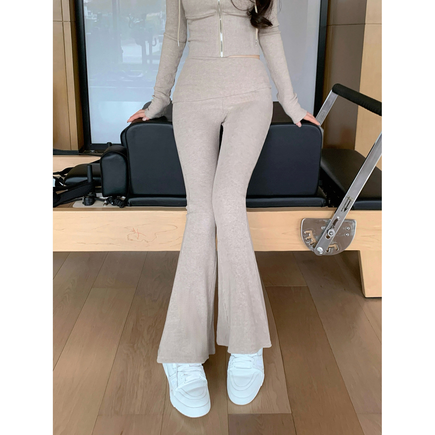 Byurun新款垂感裤裙假两件高腰瑜伽喇叭裤女修身显瘦运动微喇长裤,运动/瑜伽/健身/球迷用品,瑜伽长裤,淘宝优惠券,粉丝福利购,淘宝优惠卷