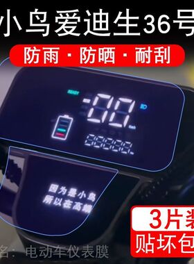 小鸟爱迪生36号电动车仪表膜XN800DZK-6液晶显示屏保护贴膜幕盘改