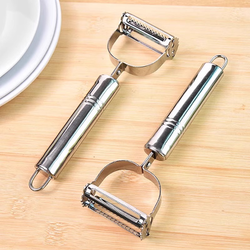 双面不锈钢削皮刀多功能瓜果