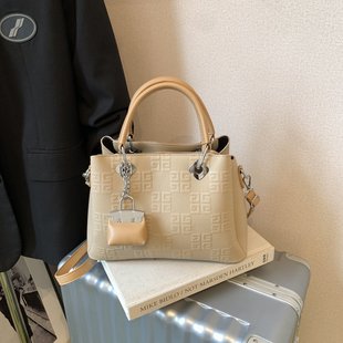 爆款质感气质戴妃包手提包新款时尚压花单肩女包高级感斜挎包