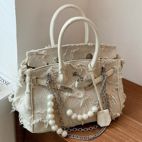 铂金包凯莉包女士手提包精致高档2026新款珍珠链条通勤斜挎包包女,箱包皮具/热销女包/男包,通用款女包,淘宝优惠券,粉丝福利购,淘宝优惠卷