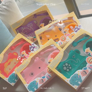 加拿大MARCUS宝宝硅胶餐具三件套装围兜+碗+勺子婴儿辅食礼盒儿童