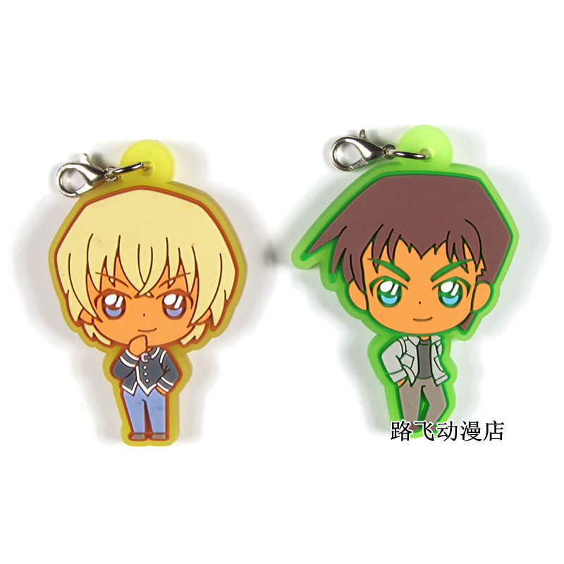 名侦探柯南橡胶挂件日单散货安室透服部平次周边谷子手机链包挂饰