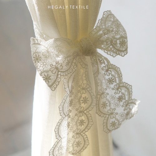 蕾丝刺绣窗帘绑带浪漫文艺