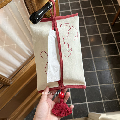 小猫玩线纸巾袋手作家居装饰