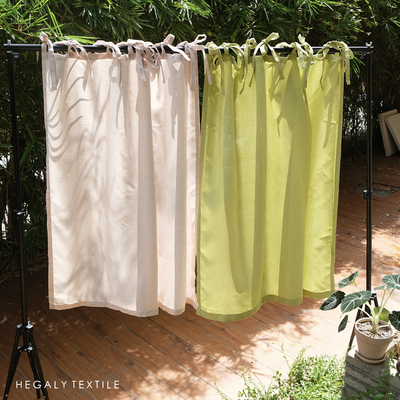 棉麻系带款门帘日式隔断帘