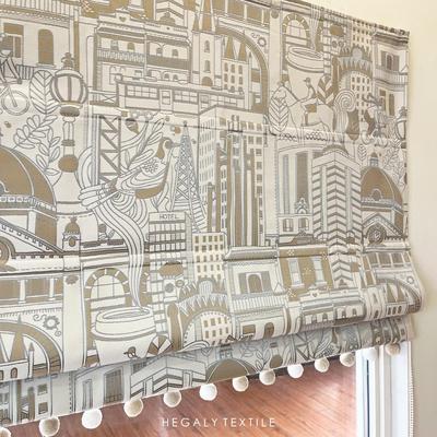 欧洲假日提花复古轻奢罗马帘遮光