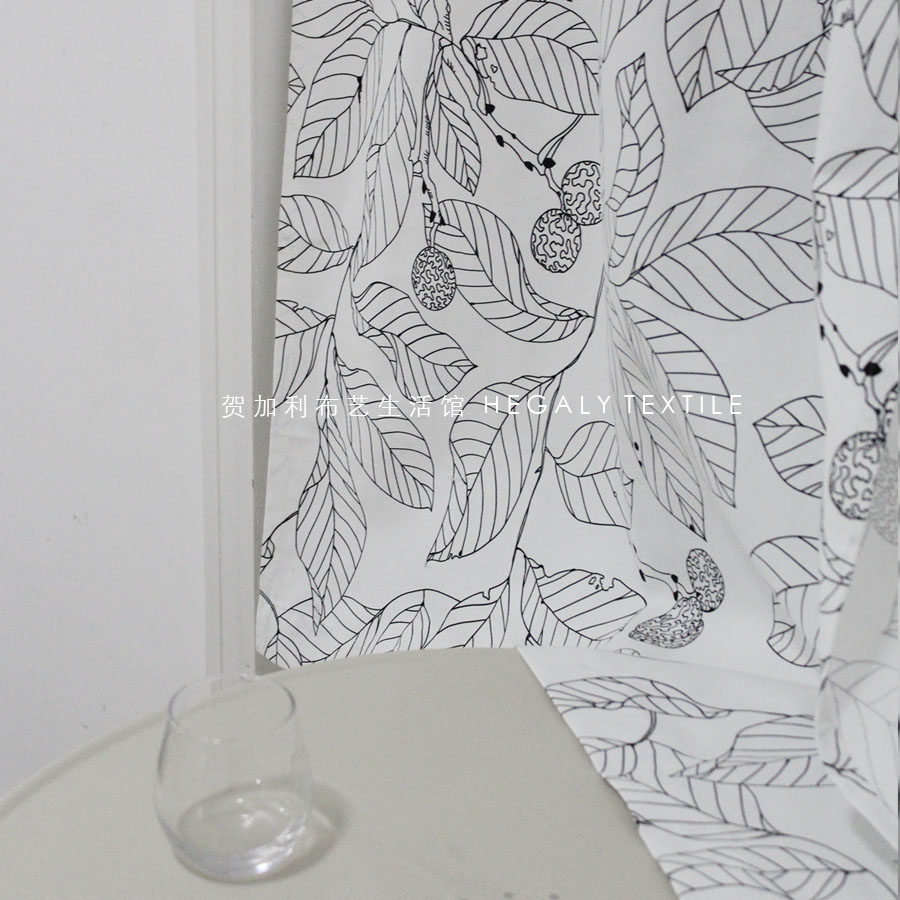 hegaly|极简门帘白色ins风隔断小窗帘含棉布日式简约咖啡馆背景