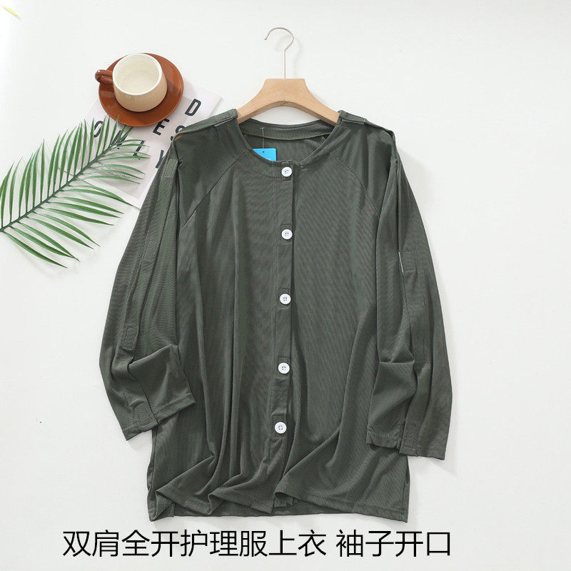 picc置管上衣男袖子开口病号服薄