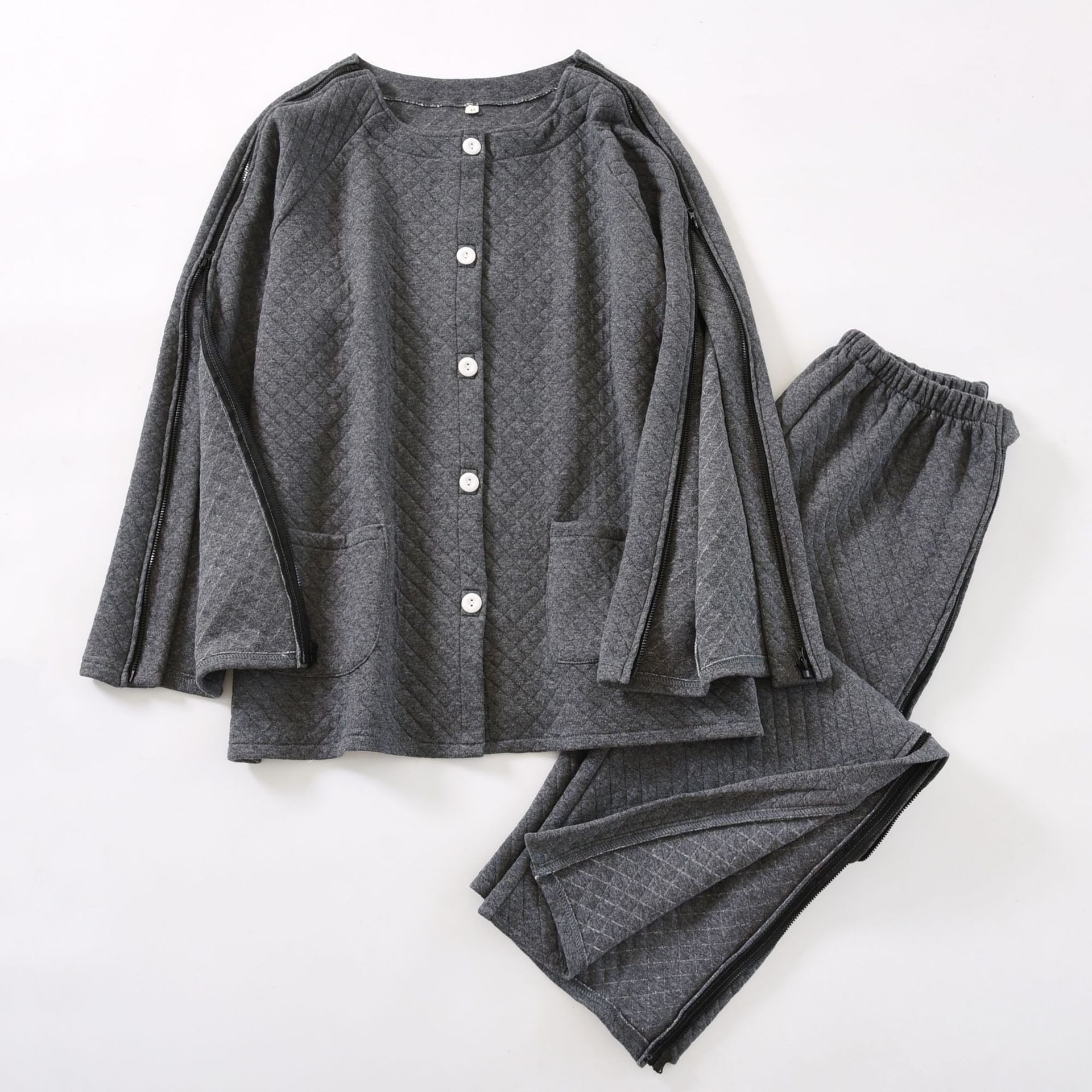 秋冬男士老人护理服套装保暖