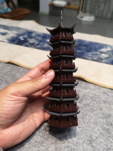 钰书房假山盆景吸水石造景宝塔凉亭微景观装饰青龙石摆件中式手办