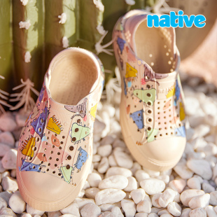 Native新品 儿童沙滩凉鞋 情侣沙滩鞋 守护灵系列亲子洞洞鞋