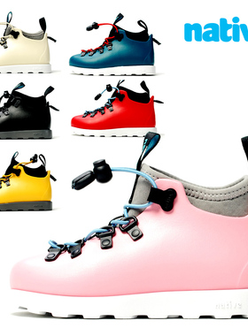 【特惠】Native Fitzsimmons 儿童高帮鞋 防水童鞋暖绒马丁靴