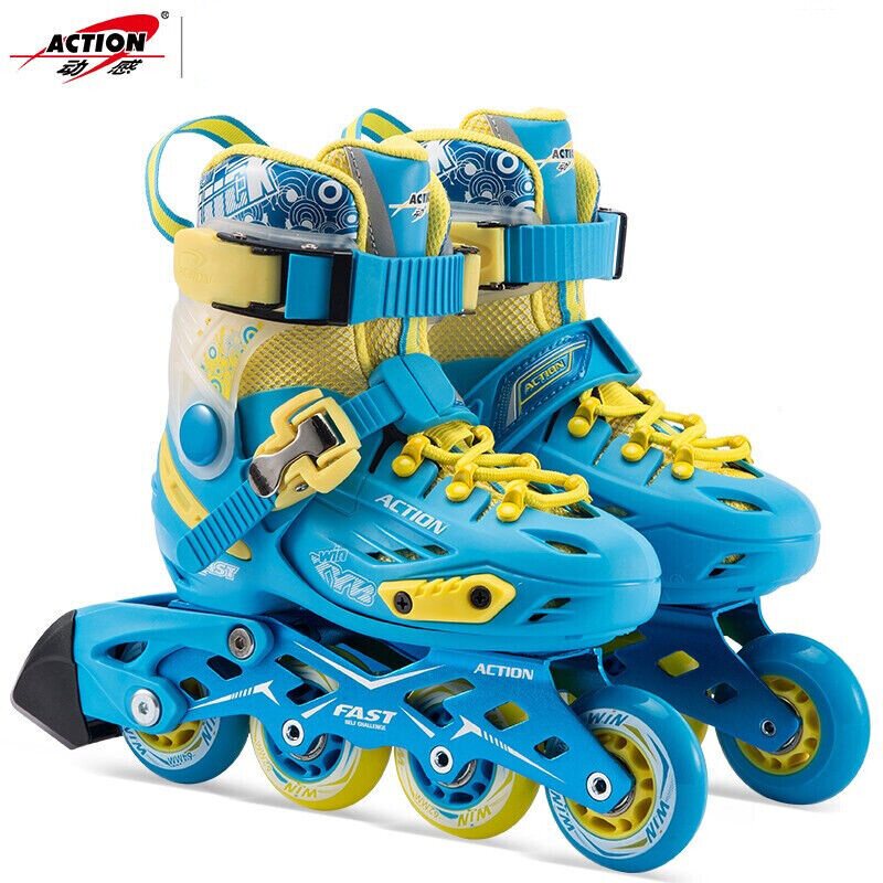 动感专业可调溜冰鞋儿童全套装平花鞋男轮滑鞋女童旱冰鞋花式鞋
