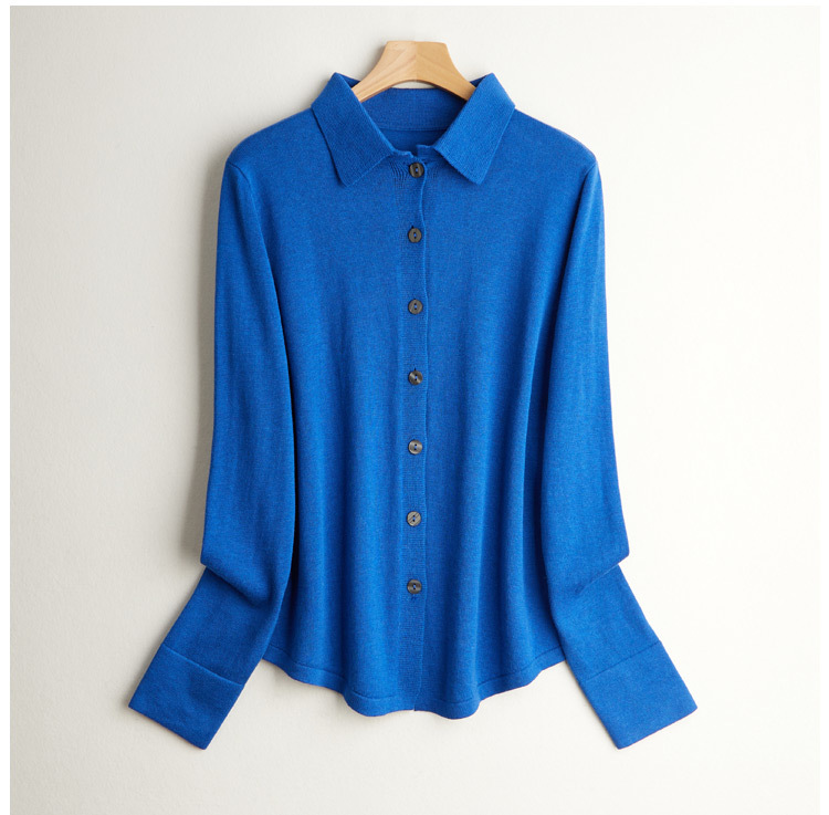 真丝羊绒春秋长袖开衫