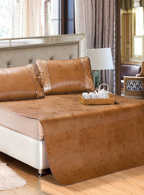 凉席藤席1.2米1.5m双人学生单人0.9可折叠夏天席子送枕套 清仓