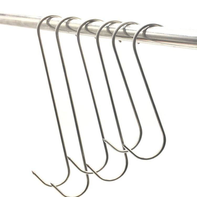 优质不锈钢牛肉钩猪钩带尖S型挂200斤钩子鸭钩烤炉烤叉烧腊钩挂钩