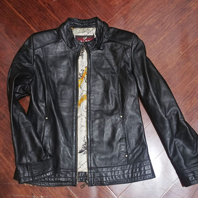 老客福利真皮皮衣专卖店帅气性感机车短款女士皮衣短外套皮夹克1