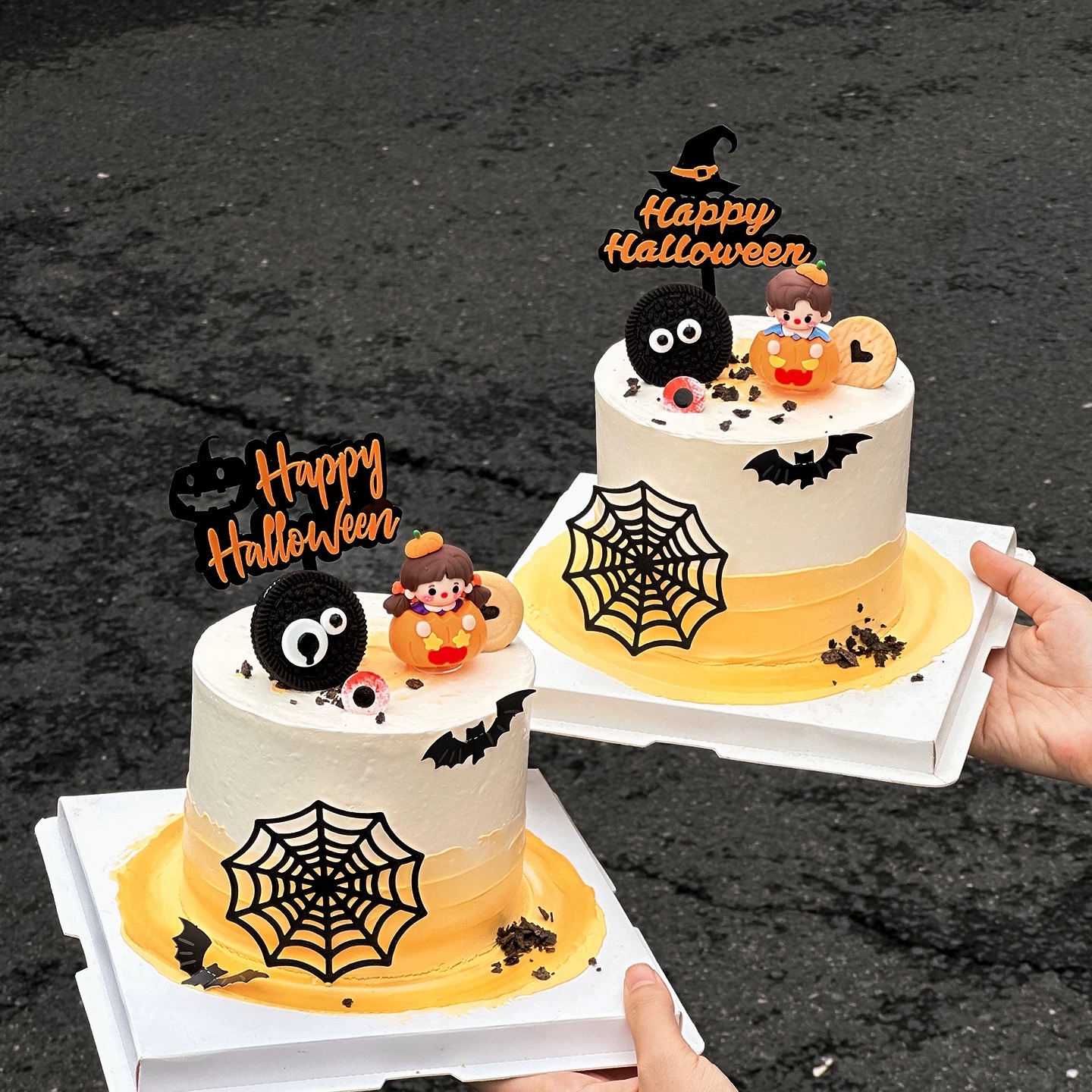 2025万圣节蛋糕装饰插件小眼睛搞怪创意万圣节快乐插牌