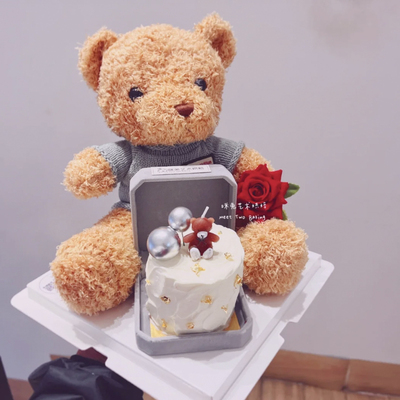 七夕情人节戒指盒蛋糕