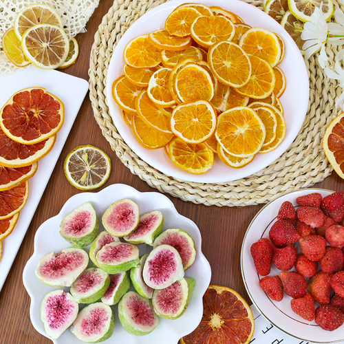 蛋糕装饰冻干柠檬无花果