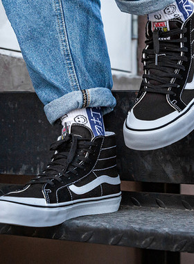VANS范斯SK8-HI 138 Decon黑色高帮帆布运动休闲板鞋 VN0A3MV1Y28