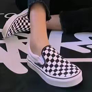 VANS 范斯 Slip On Platform 厚底棋盘格休闲板帮女鞋VN00018EBWW