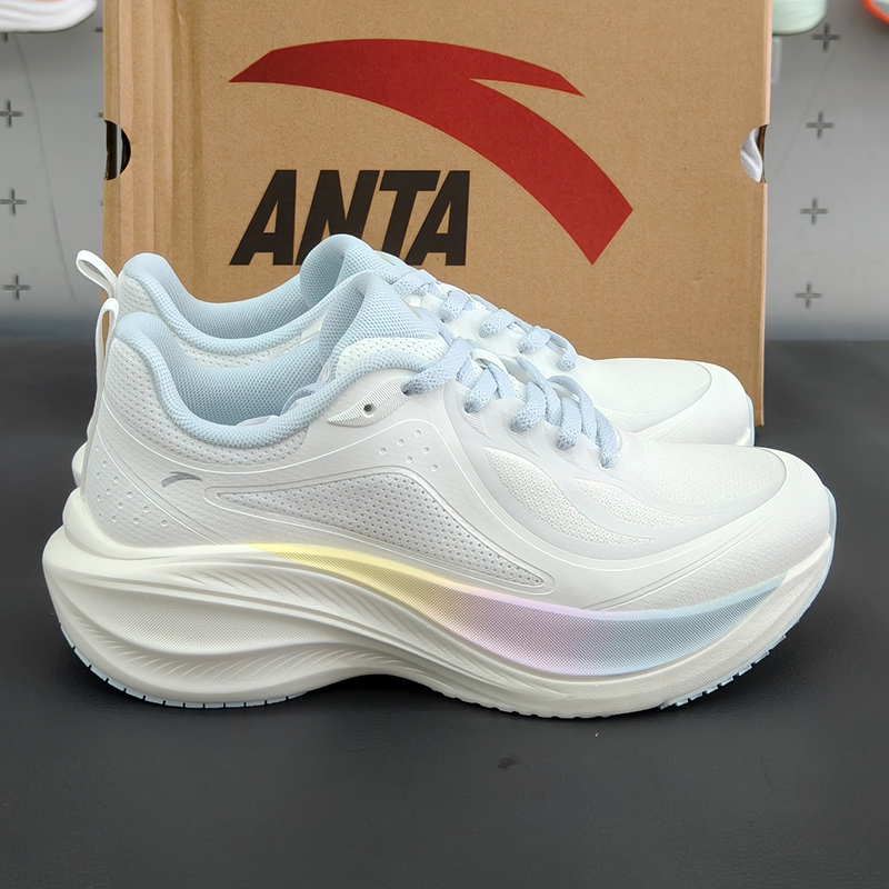 安踏叶子丨厚底减震轻质跑步鞋女渐变色休闲运动鞋122545535
