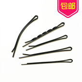 出口日本韩国一字夹黑色金属不易掉漆一字夹横夹边夹发卡刘海夹