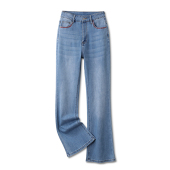 微喇裤 显瘦喇叭牛仔裤 女2026春装 弹力修身 女浅色加大 新款 阿月大码